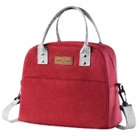 FAVORTALK Insulated Lunch Bag Thermal Food Containers Portable for Men Women Durable Cooler Bags Reusable Snack Bag Leakproof Lunch Bags with Adjustable Strap for Picnic Travel Beach - WCB42206