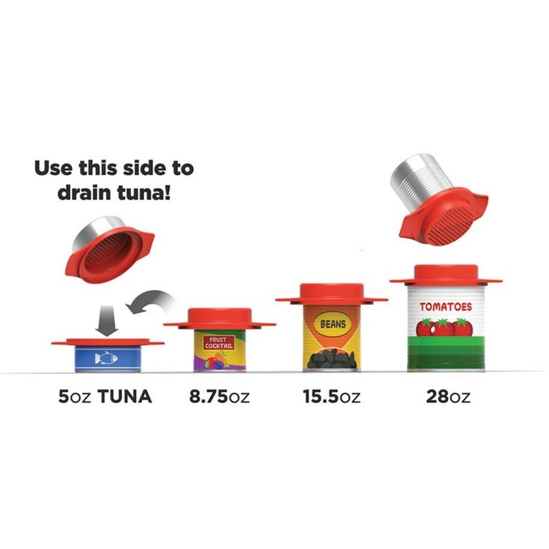 Prepara Can Strainer – Universal Fit for Standard Cans, Dual-Flow