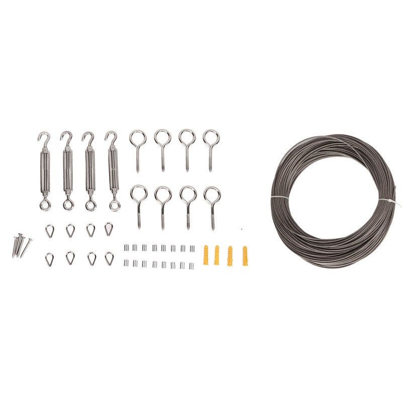 304 Stainless Steel Wire Rope Set with Hook Ring Screws