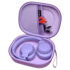 LTGEM EVA Hard Case Compatible with JBL Live 770NC/660NC/650BT/460NC/670NC/400BT/500BT and JBL Tune 770NC/710BT/720BT/760NC/700BT/750BT/510BT/660NC/520BT/500/Tour One/E45BT Headphone(Purple)