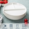 cikiciki 10" Ceramic Divided Plates Set of 4Pcs, Portion Control