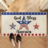 Dlzdn 4th of July Patriotic Blue Red Star Door Mat