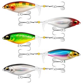 Wobbler Pike, Pike Bait, 9.2 cm, 12 g, Pack of 5 Top Water Fishing Lures, Floating Bait for Bass Catfish Pike, Bigbait Pike Bait, Predator Fish Bait