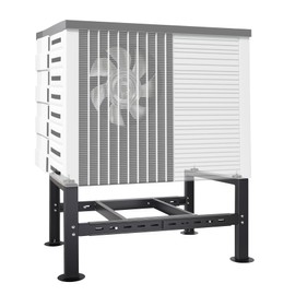 POPMOON Mini Split Ground Stand for 24000-60000BTU,Mini Split Stand for Ductless Air Conditioners Heat Pump System,Heavy Duty Condenser Stand Adjustable Length 29.5" to 45.3" Max Load 700Lbs