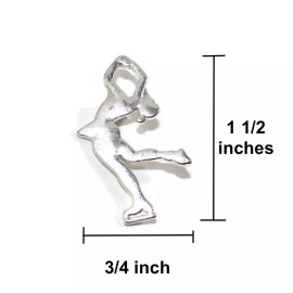 Unbranded CRS Cross Ice Skating Layback Keychain Gift Figure Skater Silver