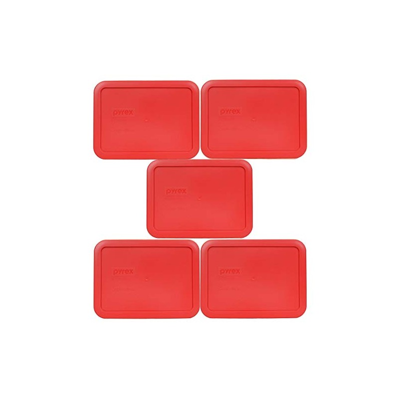 Pyrex 7210-PC 3-Cup Red Food Storage Replacement Lid (5-Pack) -