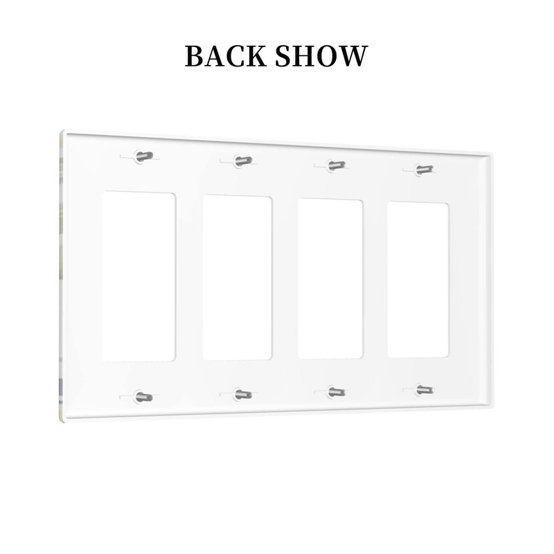 Yellow Lemon Light Switch Cover Quad Rocker/Decorator Switch Plate 4