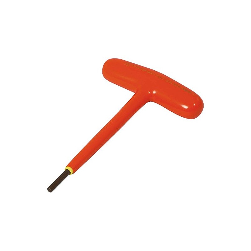 Gray Tools 9/64-Inch S2 T-Handle Hex Key, 1000V Insulated
