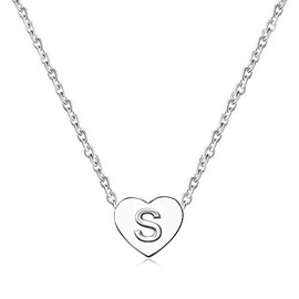 SBI Jewelry Letter Birthday Necklaces for Women Engraved Silver Love A-Z Gift Choker Necklaces for Christmas