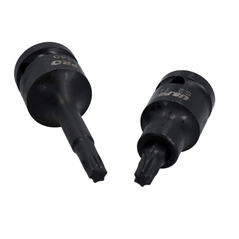 T40 Short (53mm) + Long (78mm) Impacted Torx Star Male