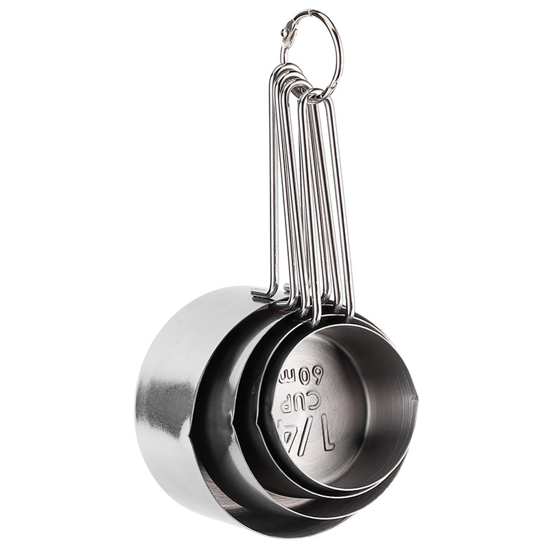 8Pcs/Set Stainless Steel Measuring Cup Spoon with Scales Kitchen Cooking