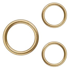 Curtain Upholstery Rings Brass Plated 13 mm Roman Blind Curtain Rings O Shaped Blind Roman Rings Brass Plate Rings for DIY Roman Curtains Rings Pack of 100.