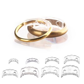 YUELER Set of 8 Rings Size Adjuster Silicone Tightener Suitable for Loose Rings Comfortable Fit Sizer Jewelry Rings Accessories