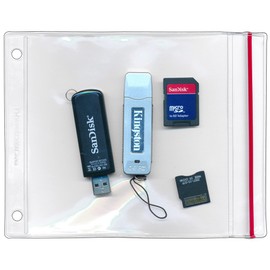 StoreSMART - Flash Drive Zipper Binder Case - 25 Pack - R1982FLASH25