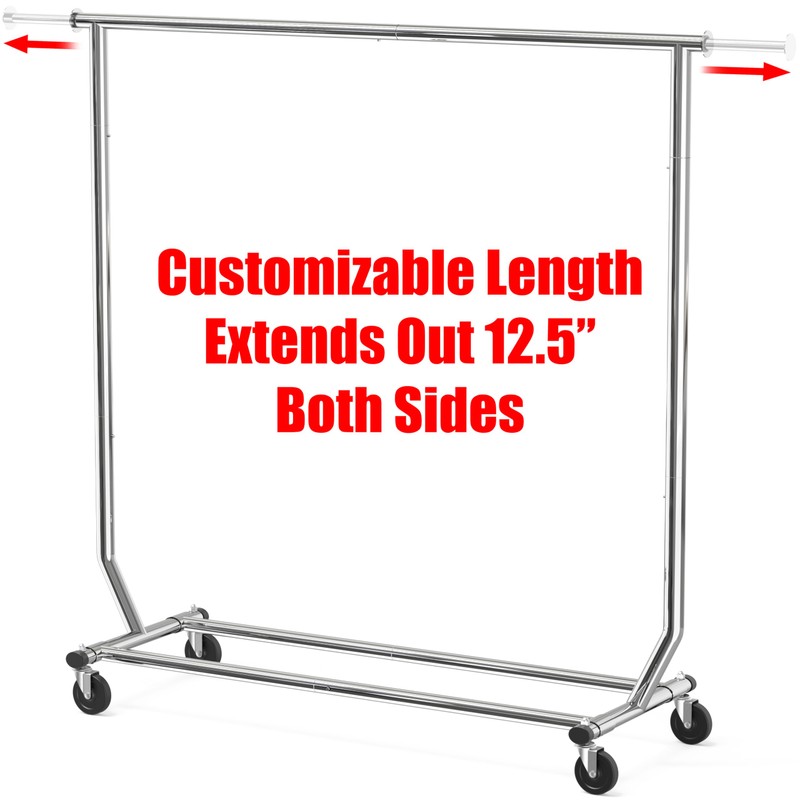 Simple Houseware Supreme Commercial Grade Clothing Garment Rack, Holds Up