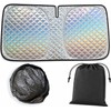 auvstar Parasol para Coche ZYD Plegable 145x83cm Plateado