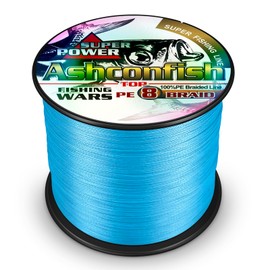 Ashconfish Braided Fishing Line-8 Strands Super Strong Fishing Wire 100M/109Yards 50LB-Abrasion Resistant Braided Lines-Incredible Superline-Zero Stretch-Superfine Diameter-Blue