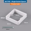 Acmerota Pack of 2 Single Socket Spacers 1 Gang Square