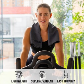 illusion Small Microfibre Gym Towel for Active Sports (40x80cm) - Lightweight Quick Dry Towel - Ideal for Cardio, Cycling, Strength Training, Yoga, and Running, Perfect for Athletes Training Outdoors