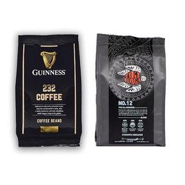 Guinness Coffee '232' Brew & Tiki Tonga #12 "All Rounder" - Roasted Coffee Beans 227g - Roasted in The United Kingdom - The Ultimate Coffee Taster Pack (2 items)