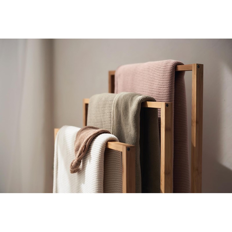 Jollein 517-511-67054 Babydecke Strickdecke mit Teddyfell Basic Knit Olive (75x100