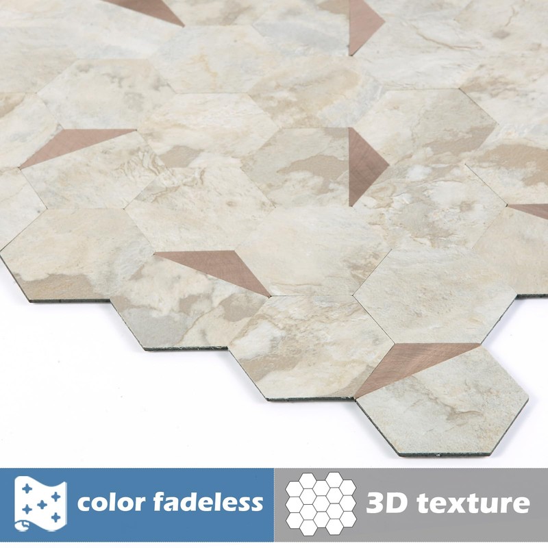 OYASIMI 10 Sheets Hexagon Peel and Stick Backsplash for Kitchen