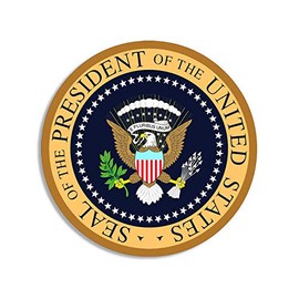 MAGNET 4x4 inch ROUND Presidential Seal AIR FORCE ONE COLORS Sticker - president trump Magnetic Magnet Vinyl Sticker