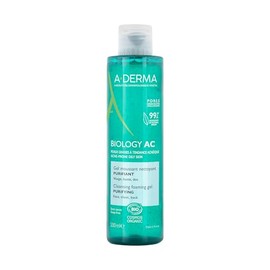 ADERMA, Biology AC Gel Limpiador Purificante con Ingredientes Naturales, Para Piel con Tendencia Acnéica, 200ml