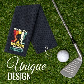 CybGene Bigfoot Gifts for Men, Sasquatch Gifts Golf Towel, 16”x 24” Sasquatch Microfiber Golf Towel, Ideal for Big Foot Sasquatch Golf Lovers