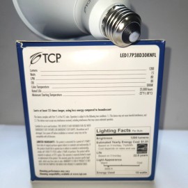 TCP LED, 15W, 120W Replacement, Dimmable 3000K 25° Narrow Flood Wet Location Use