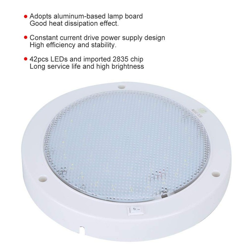 Motorhome Boat Ceiling Light 840 Lumen DC LED Panel 12-24