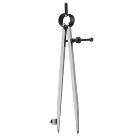 8 inch Professional Woodworking Compass Scribe, Spring Wing Drafting Divider 0.27 inch Thick Scriber with Pencil Holder,Metal Leather Work Scribe Tool Carpenter Compass for Geometry