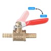 sourcing map Brass Air Ball Valve Shut Off Switch 6mm
