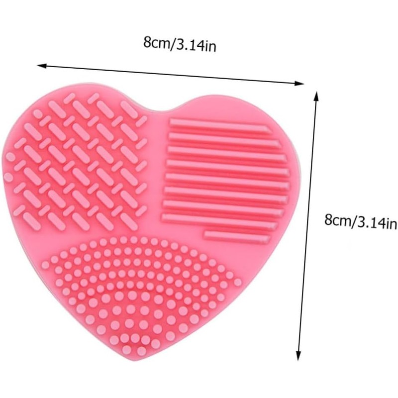 6piezas Alfombrilla Limpiadora De Brochas De Maquillaje Silicona Para Lavar