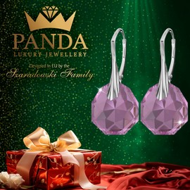 Earrings 925 Silver Hanging for Women Earrings with Crystals Stone 12 Birthstone Jewellery for Her Earrings Girls Gift Mother's Day, Sterling Silver, Crystal