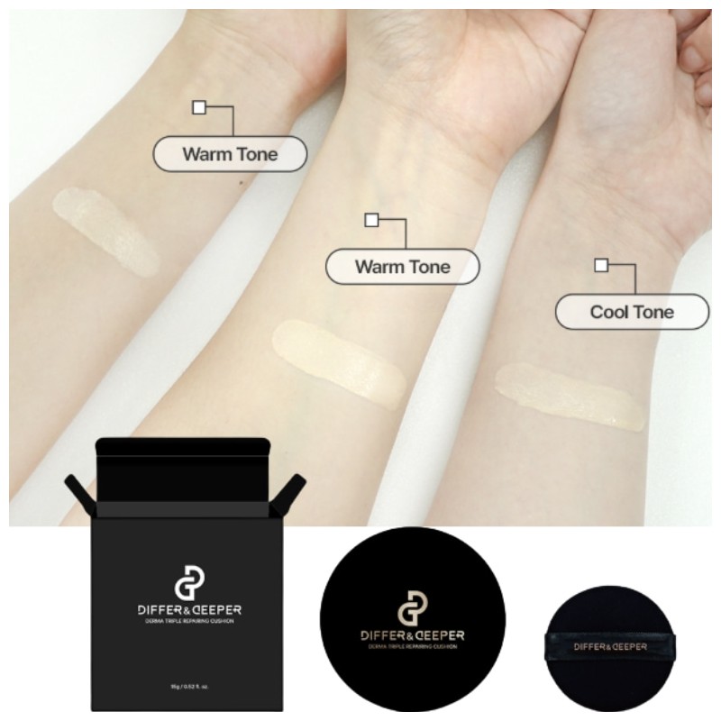 DIFFER&DEEPER Derma Triple Reparing Cushion SPF50+ PA+++ 15g
