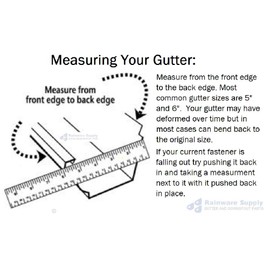 Quick Screw 5" 50 Pack Premium Hidden Rain Gutter Bracket Hook Hangers with Screw NO Clip Style