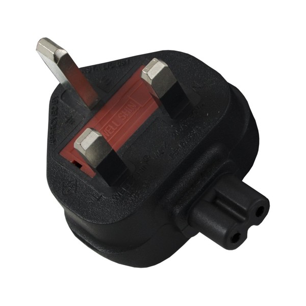 Conntek 30217 IEC C7 to UK 3 Prong Plug (2.5A Fused) Adapter