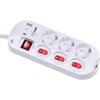 revolt Multi Power Strip: 3-Way Power Strip, Individually Switchable, with