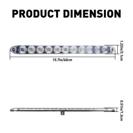 2pcs 15" Clear/Red 11 LED Trailer Truck RV Stop Tail Rear brake Light Bar Sealed