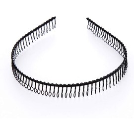 1Pcs Unisex Black Metal Hairband Teeth Comb Headband Hair Hoop Headwear Accessory for Women Men