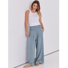 ANRABESS Women Linen Palazzo Pants Summer Boho Wide Leg High