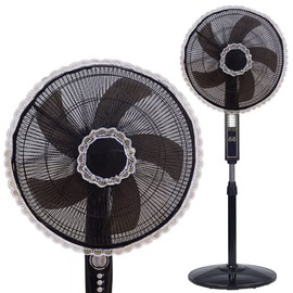 2 Pack Summer Fan Safety Protection Cover, Round Electric Fan Guard Dust Covers, Kid Baby Finger Protector, Anti-Pinch Hand Electric Fan Mesh Net Cover for Pedestal Fan, Standing Floor Fan