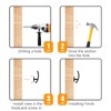 Rierdge 2 Pack Black Curtain Tieback Hooks, Curtain Holdback Hooks