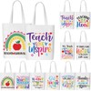 Locmeo 10 Pieces Teacher Appreciation Gift Teacher Tote Bags for