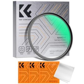 K&F Concept 58mm White Soft 1/4 Filter, Soft Filter, Soft Effect, 1/4 Contrast Adjustment, Soft Drawing Filter, Multi-layer Nano Coating, Aviation Aluminum Material, Thin Frame, 3 Cleaning Cloths