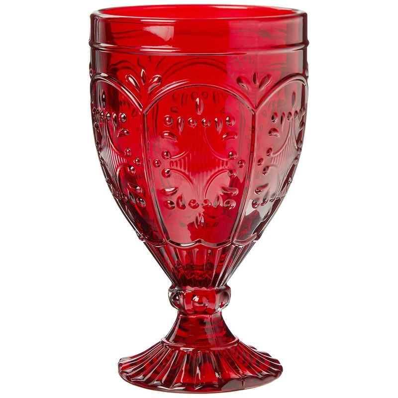 Fitz and Floyd Trestle Glassware Ornate Goblets, 4 Count (Pack
