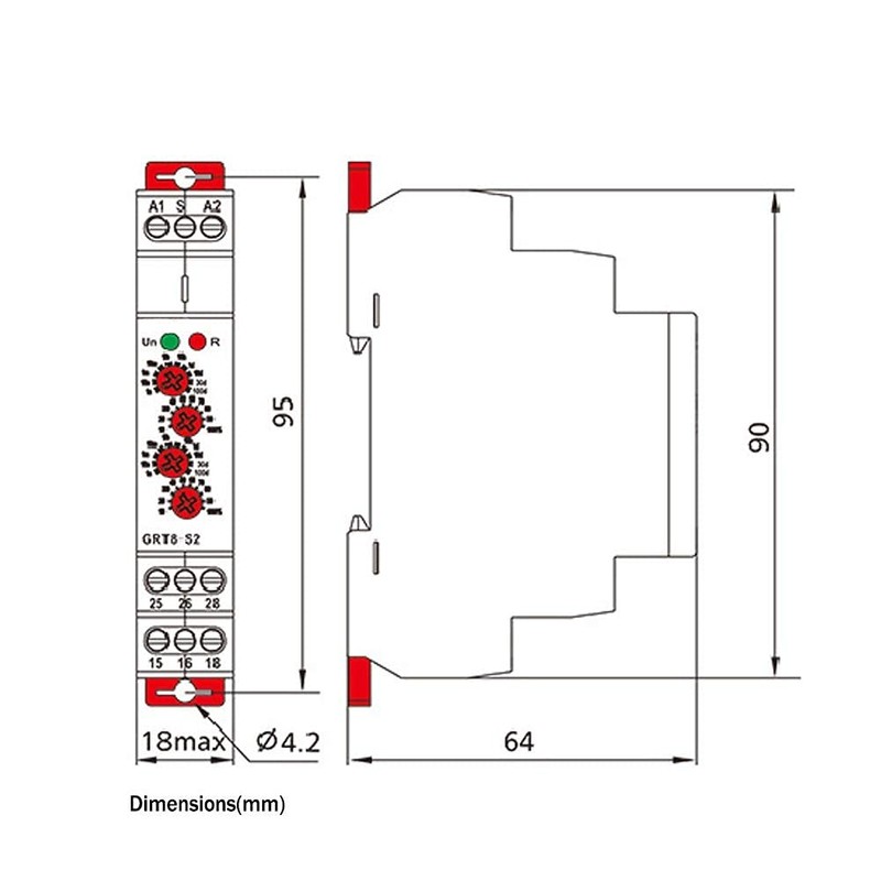 Jadeshay Delay Relay - GRT8-S1 Mini Asymmetric Cycle Timer ON/Off