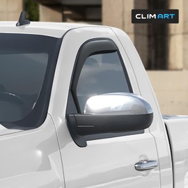 CLIM ART in-Channel Incredibly Durable Rain Guards for GMC Sierra 1500 2007-2013 Regular Cab,Window Deflectors, Vent Visors, Vent Deflector,Truck Accessories 2pcs- 307002LPv