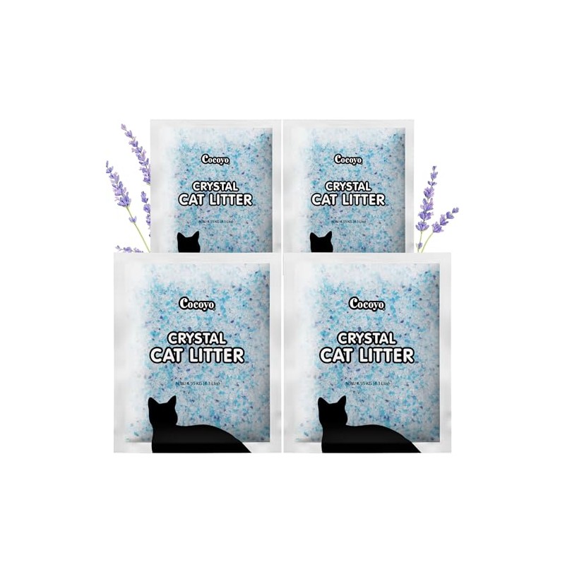 COCOYO Lavender-Scented Crystal Cat Litter I Silica Gel Cat Litter